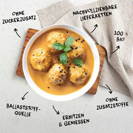 Falafelbällchen Curry India Masala Sauce, 375 g