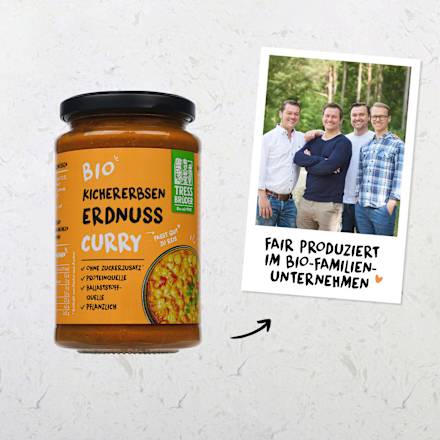 Fertiggericht, Kichererbsen Erdnuss Curry, 375 g
