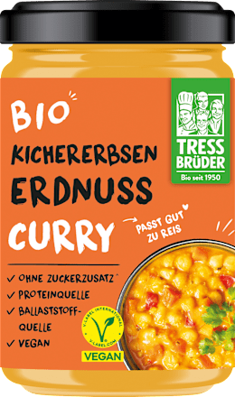 Fertiggericht, Kichererbsen Erdnuss Curry, 375 g