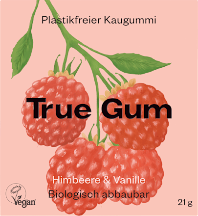 Kaugummi, Himbeere & Vanille, zuckerfrei, 21 g