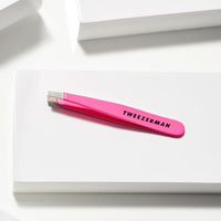Pinzette, Mini Slant Tweezer Neon Pink, 1 St