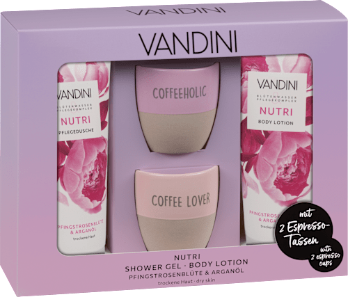 Geschenkset Espressotassen mit Pflegedusche & Body Lotion 4tlg., 1 St VANDINI