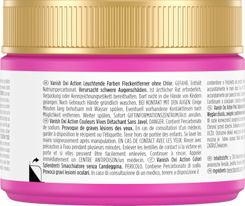 Fleckenentferner Pulver Oxi Action Pink, 250 g