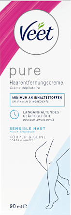 Enthaarungscreme Körper & Beine sensitiv, 90 ml Veet
