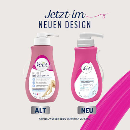 Haarentfernungscreme  Körper&Beine Pumpspender sensitiv, 400 ml Veet