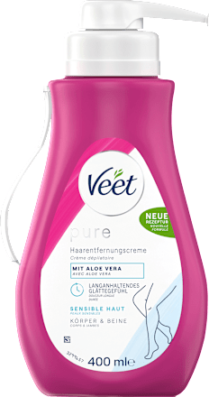 Haarentfernungscreme Körper & Beine Pumpspender sensitiv, 400 ml