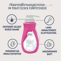 Haarentfernungscreme  Körper&Beine Pumpspender sensitiv, 400 ml Veet