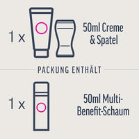 Intimbereich Set Expert, Enthaarungscreme & Multi-Benefit-Schaum (2x50 ml), 100 ml