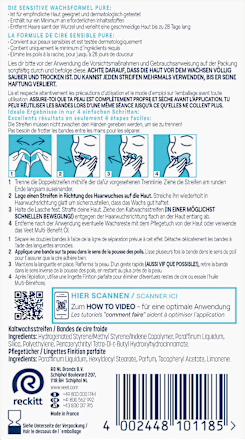 Koude waxstrips voor het gevoelige gezicht, 20 stuks