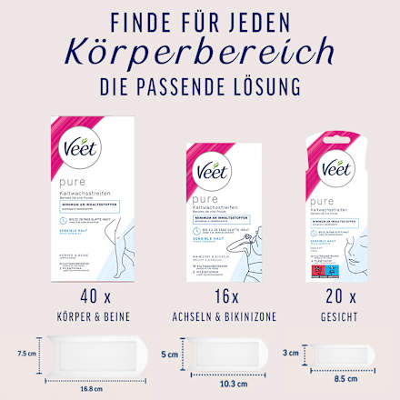 Kaltwachsstreifen Gesicht sensitive, 20 St
