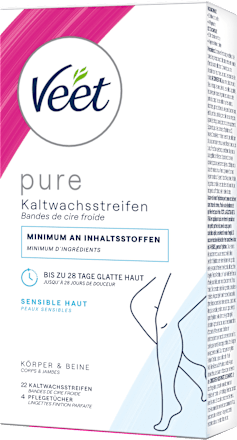 Koude waxstrips lichaam &amp; benen gevoelig, 22 stuks