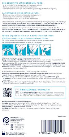 Koude waxstrips lichaam &amp; benen gevoelig, 22 stuks
