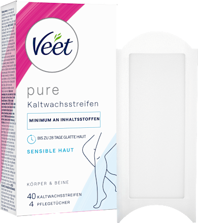 Koude waxstrips lichaam &amp; benen gevoelig, 40 stuks