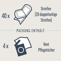 Koude waxstrips lichaam &amp; benen gevoelig, 40 stuks