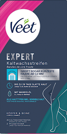 Koude waxstrips voor lichaam en benen, 20 stuks
