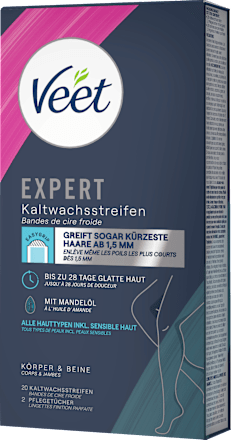 Koude waxstrips voor lichaam en benen, 20 stuks