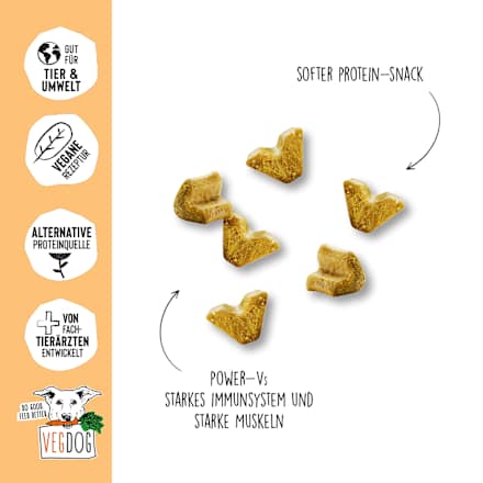 Hondensnacks met tuinbonen, duindoorn en kurkuma, Veggies immune, 125 g