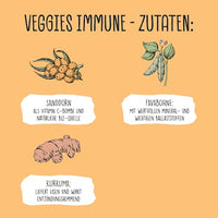 Hondensnacks met tuinbonen, duindoorn en kurkuma, Veggies immune, 125 g