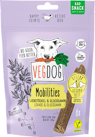 Kausnack Hund mit Liebstöckel & Glucosamin, Mobilities, 115 g