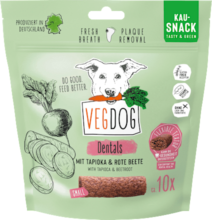 Kausnack Hund mit Roter Beete & Tapioka, Dentals, 120 g
