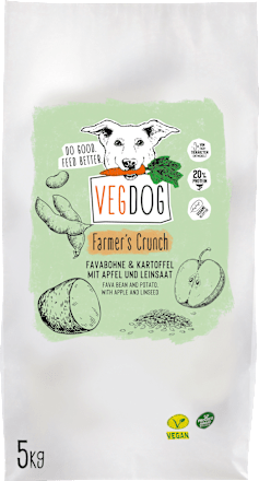 Trockenfutter Hund mit Kartoffel, Erbse & Favabohne, Farmers Crunch, vegan, 5 kg