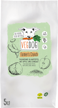 Trockenfutter Hund mit Kartoffel, Erbse & Favabohne, Farmers Crunch, vegan, 5 kg