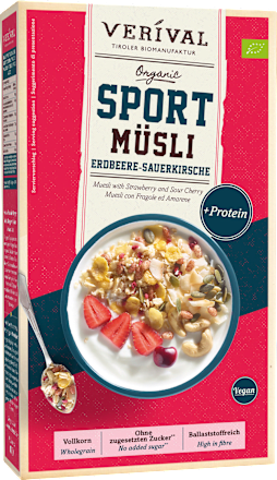 Protein Müsli, Erdbeere-Sauerkirsche, glutenfrei, 300 g