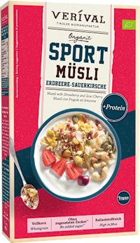 Protein Müsli, Erdbeere-Sauerkirsche, glutenfrei, 300 g