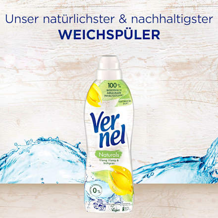 Weichspüler naturals Ylang Ylang & Süßgras 37WL, 814 ml Vernel
