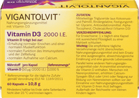 Vitamin D3 2000 I.E. 60 Weichkapseln, 10,8 g