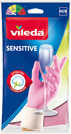 Huishoudhandschoenen Sensitive maat M (1 paar), 1 stuk