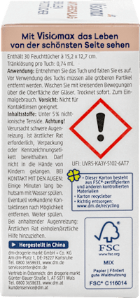 Anti-Beschlag Brillen-Putztücher, 30 St VISIOMAX