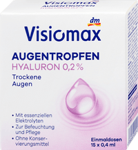 Augentropfen mit 0,2% Hyaluron, ohne Konservierungsmittel (15x0,4 ml), 6 ml