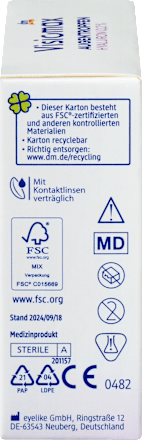 Augentropfen mit 0,2% Hyaluron, ohne Konservierungsmittel (15x0,4 ml), 6 ml