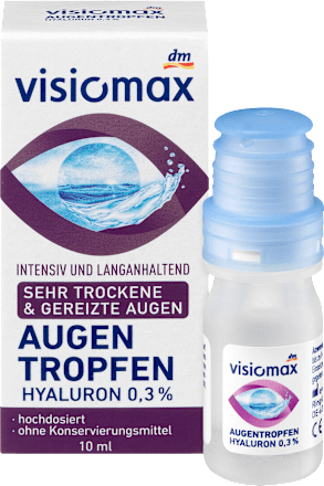 Augentropfen mit 0,3% Hyaluron, ohne Konservierungsmittel, 10 ml VISIOMAX