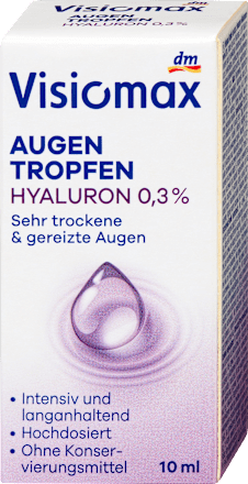Augentropfen mit 0,3% Hyaluron, ohne Konservierungsmittel, 10 ml