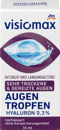 Augentropfen mit 0,3% Hyaluron, ohne Konservierungsmittel, 10 ml VISIOMAX