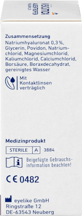 Augentropfen mit 0,3% Hyaluron, ohne Konservierungsmittel, 10 ml VISIOMAX