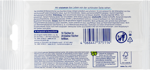 Brillenputztücher 10x2, 10 St VISIOMAX