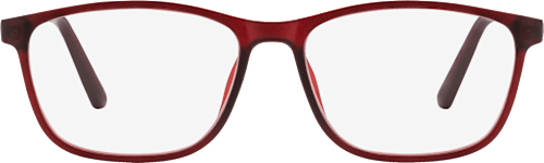 Fertig-Lesebrille dunkelrot transparent +1,00, 1 St