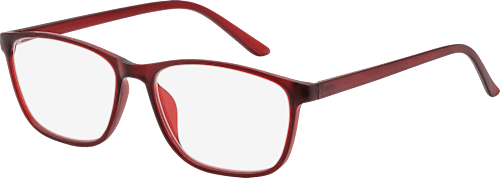 Fertig-Lesebrille dunkelrot transparent +1,00, 1 St