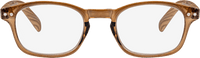 Fertig-Lesebrille glänzend/transparent braun Holzoptik +2,00, 1 St