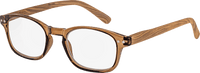 Fertig-Lesebrille glänzend/transparent braun Holzoptik +3,00, 1 St