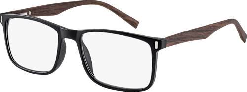 Fertig-Lesebrille mattschwarz/braun +2,00, 1 St