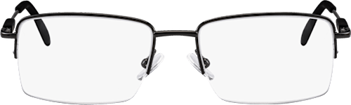 Fertig-Lesebrille schwarz Halbrand +1,00, 1 St