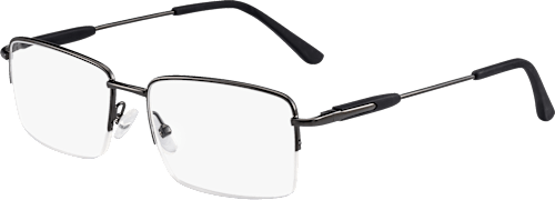 Fertig-Lesebrille schwarz Halbrand +2,50, 1 St