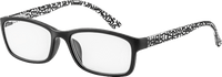 Fertig-Lesebrille schwarz/Muster +3,00, 1 St