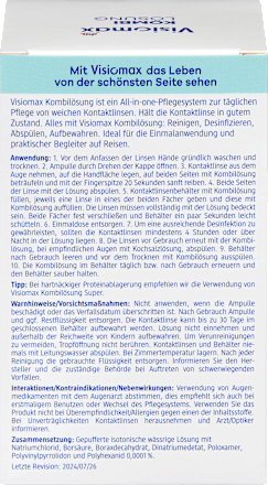 Kombilösung Einmaldosis für weiche Kontaktlinsen, mit Kontaktlinsenbehälter (15x10 ml)