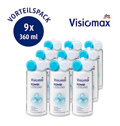 Kontaktlinsen-Pflegemittel Kombilösung (9x360 ml), Vorteilspack, 3.240 ml