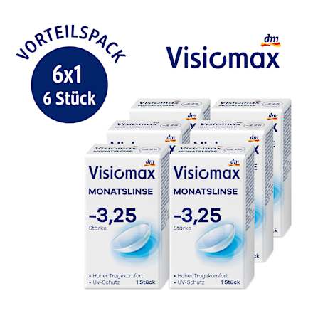 Monatslinse Dioptrie -3,25 (6x1 Stück), Vorteilspack, 6 St
